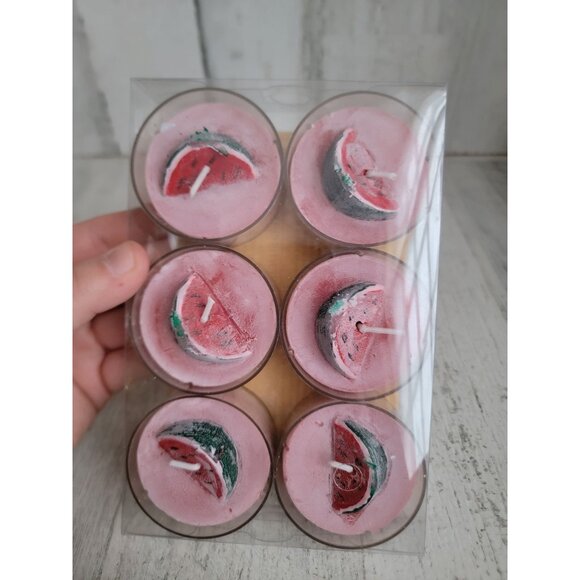 Pier 1 Imports watermelon‎ tealight set pink candle decor - Picture 3 of 5